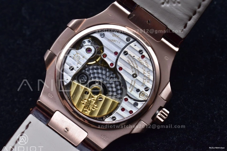 Edition Dial Brown Gray RG Croco 912 GRF on A23J Strap 5712 Nautilus SS Premium Best 0218